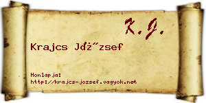 Krajcs József névjegykártya